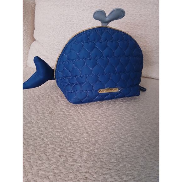 Betsey Johnson Whale Cosmetic Bag • Excellent Condition, Fun Print, New-Like - Picture 2 of 4